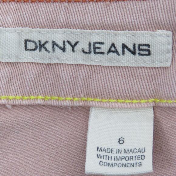 Y2k DKNY Pink Jeans High Rise Cropped Straight Leg Mom Jeans Size 6 - Picture 7 of 8
